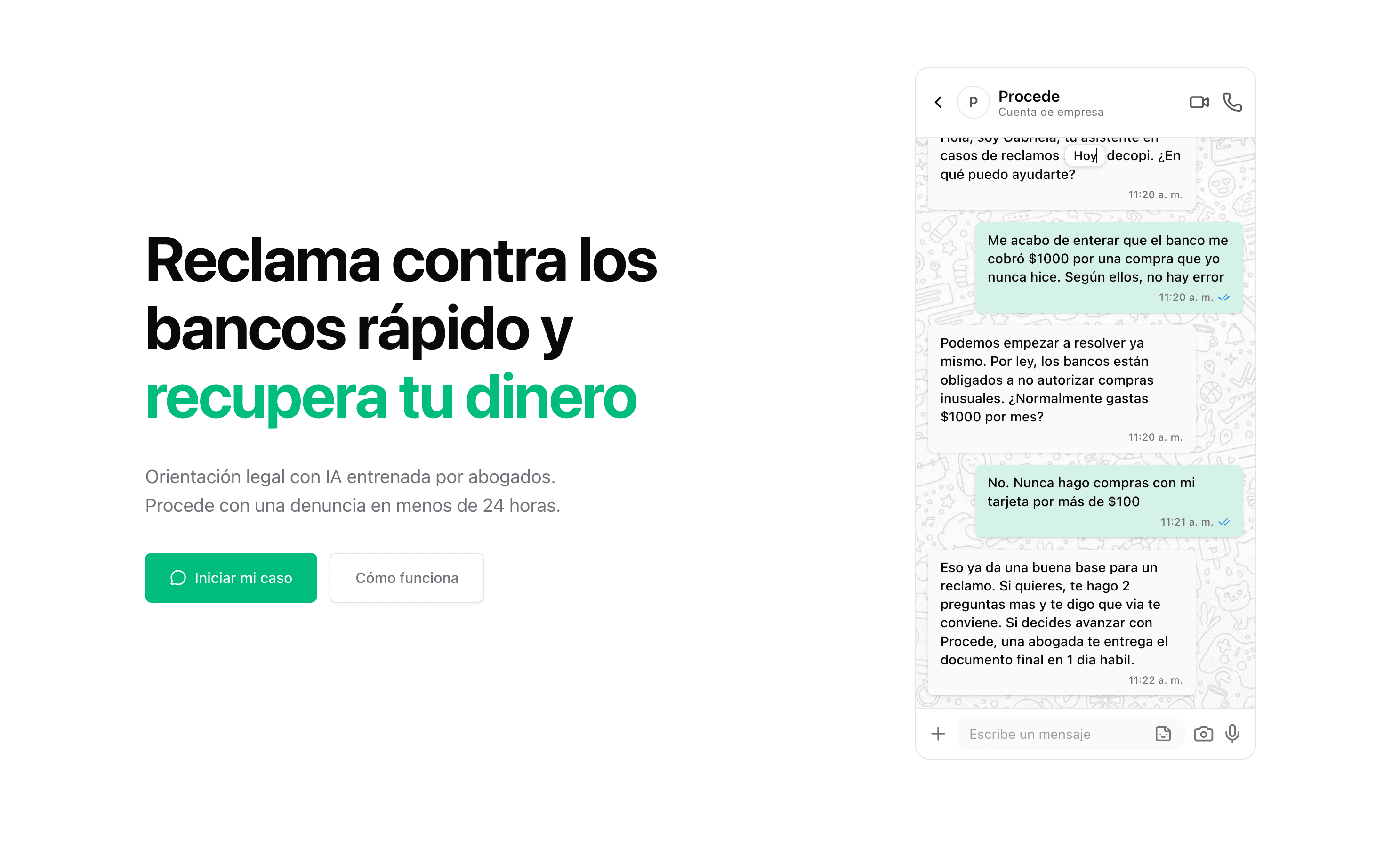 Vista del proyecto Procede